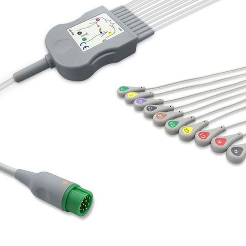 6016571 ECG Wires comp. w/ Mindray - 10-leads Press Stud (IEC)