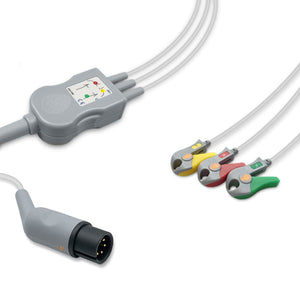 6016081 ECG Wires c/w Mindray-Datascope - 3-leads Pinch Clamp / Grabber (IEC)