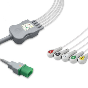 6016399 ECG Wires comp. w/ Mindray-Datascope - 5-leads Press Stud (IEC)