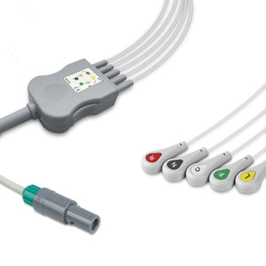 6016459 ECG Wires comp. w/ Creative - 5-leads Press Stud (IEC)