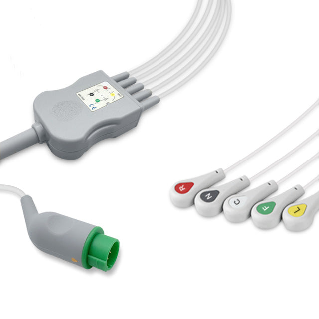 6016515 ECG Wires comp. w/ BEXEN - 5-leads Press Stud (IEC)