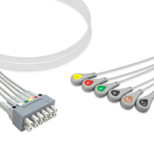 6017620 ECG Wires MQ dissociate 6-leads - Press Stud (IEC)