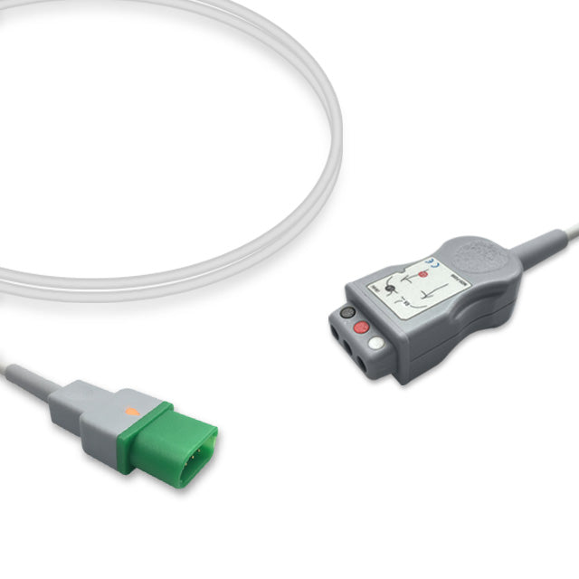 6016726 ECG Wires comp. w/ Mindray-Datascope - D-Type - 3-leads (AHA)