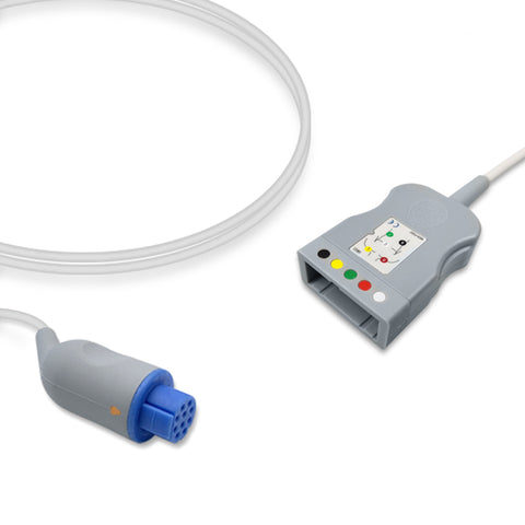 6016841 ECG Wires comp. w/ GE Datex - DX Type - 5-leads (IEC)