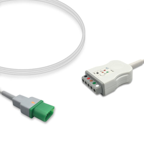 6016940 ECG Wires comp. w/ Mindray-Datascope - D-Type - 5-leads (AHA)